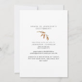 Minimalistisch virtueel Baby shower voor Herfst-op Kaart (Achterkant)