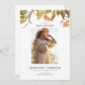 Minimalistisch virtueel Baby shower voor Herfst-op Kaart (Voorkant / Achterkant)