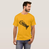 Minimalistisch visgraat grafisch T-shirt voor here (Voorkant volledig)