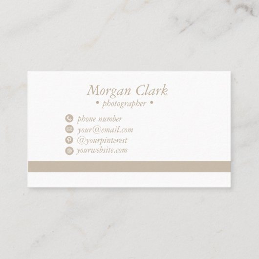 Minimalistisch Visitekaartje (Achterkant)