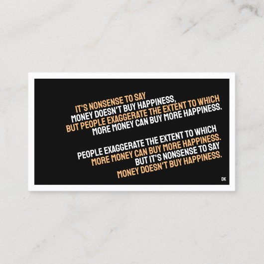 minimalistisch Visitekaartje (Achterkant)