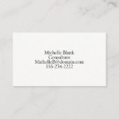 Minimalistisch Visitekaartje (Achterkant)