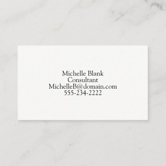 Minimalistisch Visitekaartje (Achterkant)