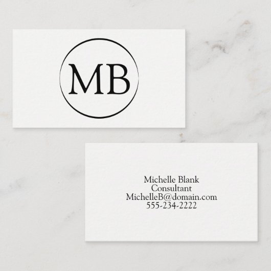 Minimalistisch Visitekaartje (Voorkant / Achterkant)