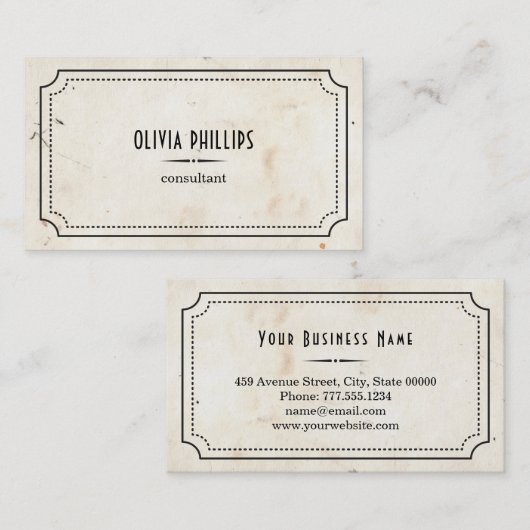  minimalistisch visitekaartje (Voorkant / Achterkant)