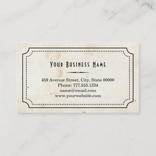  minimalistisch visitekaartje (Achterkant)