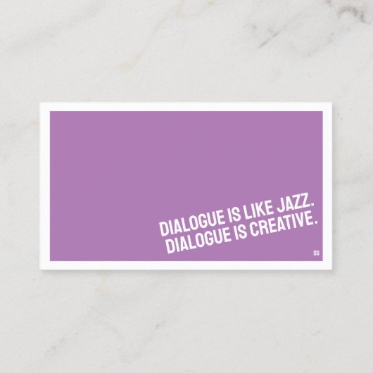 minimalistisch Visitekaartje (Achterkant)