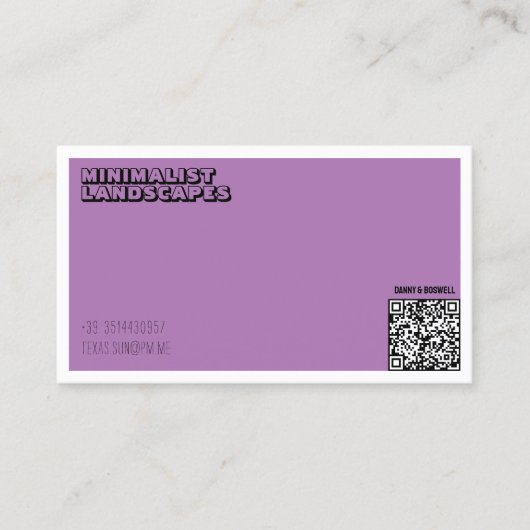 minimalistisch Visitekaartje (Voorkant)