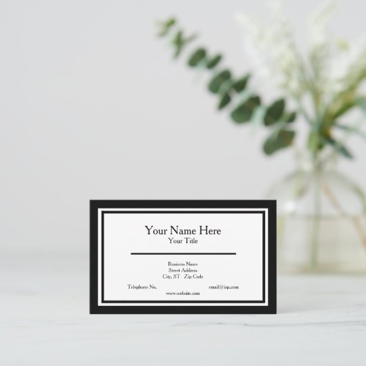 Minimalistisch Visitekaartje (Staand voorkant)