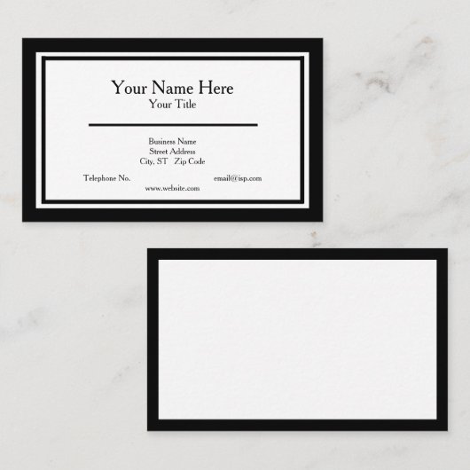 Minimalistisch Visitekaartje (Voorkant / Achterkant)