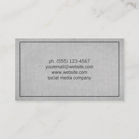 minimalistisch visitekaartje (Achterkant)