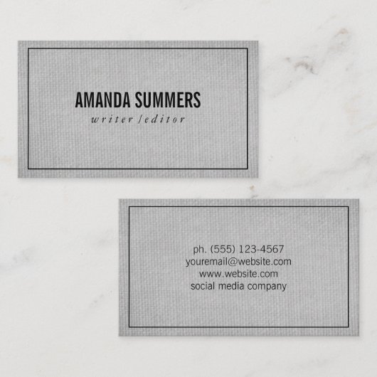 minimalistisch visitekaartje (Voorkant / Achterkant)