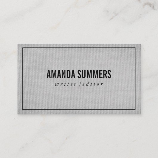 minimalistisch visitekaartje (Voorkant)