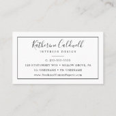 Minimalistisch Visitekaartje (Achterkant)