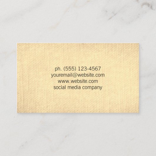 minimalistisch visitekaartje (Achterkant)