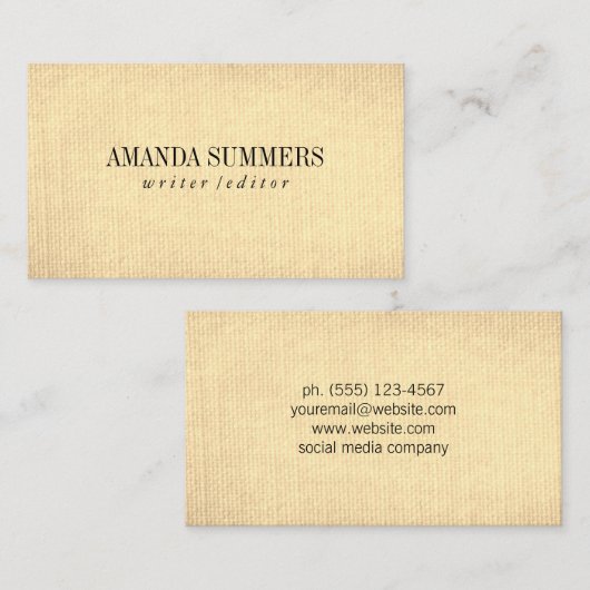 minimalistisch visitekaartje (Voorkant / Achterkant)