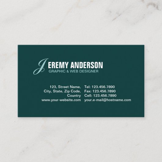 minimalistisch visitekaartje (Voorkant)