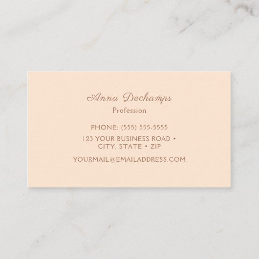 minimalistisch visitekaartje (Achterkant)