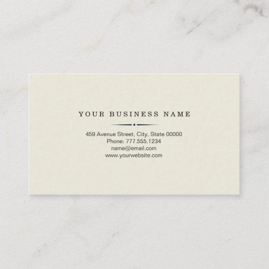 minimalistisch visitekaartje (Achterkant)