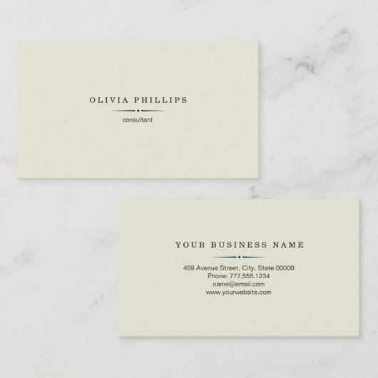  minimalistisch visitekaartje (Voorkant / Achterkant)