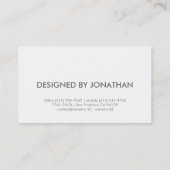 Minimalistisch Visitekaartje (Achterkant)