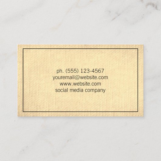 Minimalistisch Visitekaartje (Achterkant)