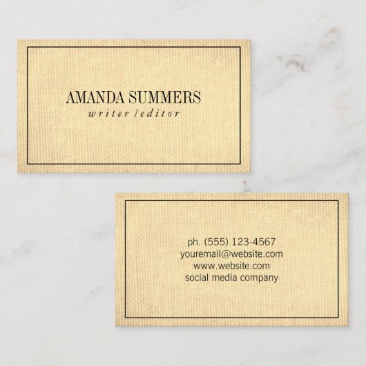 Minimalistisch Visitekaartje (Voorkant / Achterkant)