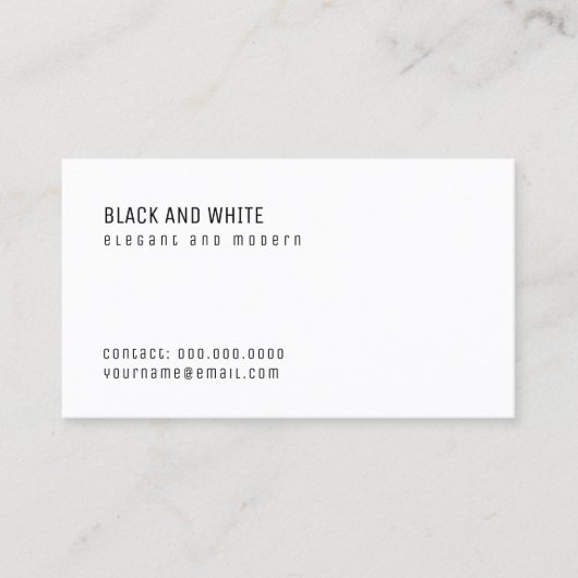 minimalistisch visitekaartje (Voorkant)