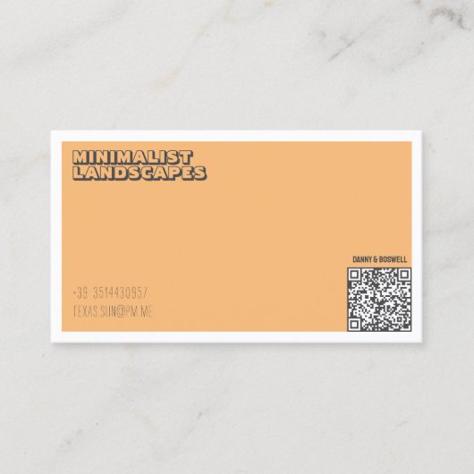 minimalistisch Visitekaartje