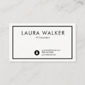 Minimalistisch Visitekaartje aan de grens (Achterkant)