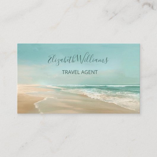 minimalistisch Visitekaartje aan de kust (Voorkant)