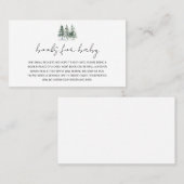 Minimalistisch Visitekaartje Baby shower (Voorkant / Achterkant)