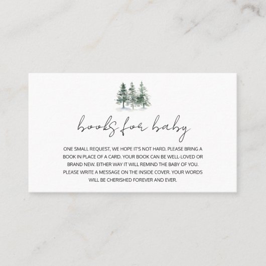 Minimalistisch Visitekaartje Baby shower (Voorkant)