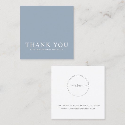 Minimalistisch Visitekaartje bedankt (Voorkant / Achterkant)