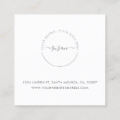 Minimalistisch Visitekaartje bedankt (Achterkant)