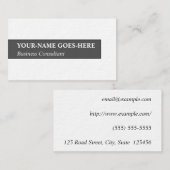 Minimalistisch Visitekaartje bedrijfsadviseur (Voorkant / Achterkant)