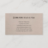 Minimalistisch Visitekaartje Butterfly Bamboo Yoga (Achterkant)