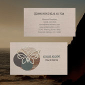 Minimalistisch Visitekaartje Butterfly Bamboo Yoga