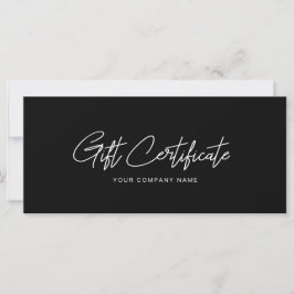 Minimalistisch Visitekaartje Cadeaucertificaat