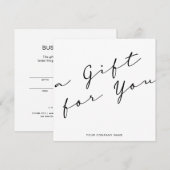 Minimalistisch Visitekaartje Cadeaucertificaat (Voorkant / Achterkant)