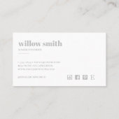 Minimalistisch Visitekaartje Contactkaartje (Achterkant)