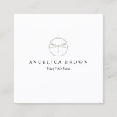 Minimalistisch Visitekaartje Dragonfly-Logo (Voorkant)