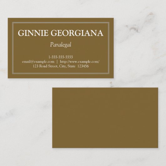 Minimalistisch Visitekaartje en gewoon paralegal (Voorkant / Achterkant)