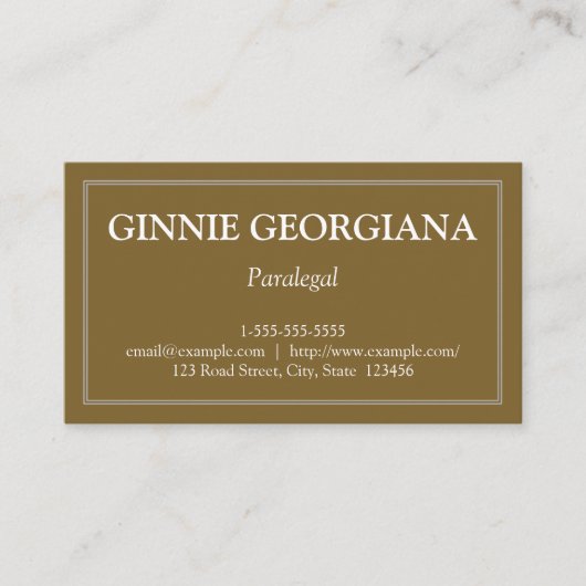 Minimalistisch Visitekaartje en gewoon paralegal (Voorkant)