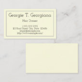 Minimalistisch Visitekaartje en Plain Hair Dresser (Voorkant / Achterkant)