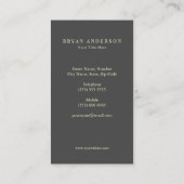 Minimalistisch Visitekaartje Gold Ships Wheel Logo (Achterkant)