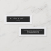 Minimalistisch Visitekaartje grijze witte grenzen (Voorkant / Achterkant)
