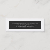 Minimalistisch Visitekaartje grijze witte grenzen (Achterkant)