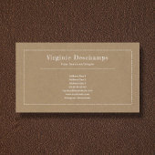 Minimalistisch Visitekaartje Kraft Rustic