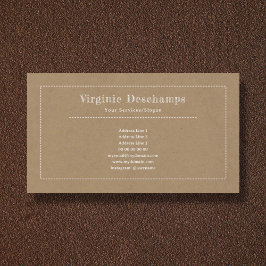 Minimalistisch Visitekaartje Kraft Rustic